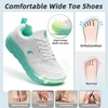 image:imageWomens Orthopedic Diabetic Wide Toe Box Walking Shoes Comfortable Arch Support Plantar Fasciitis Orthotic Swollen Sneakers Casual Flat Feet Tennis Walking Shoes for Foot Heel and Pain ReliefK3white