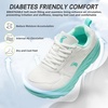 image:imageWomens Orthopedic Diabetic Wide Toe Box Walking Shoes Comfortable Arch Support Plantar Fasciitis Orthotic Swollen Sneakers Casual Flat Feet Tennis Walking Shoes for Foot Heel and Pain ReliefK3white