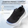 image:imageWomens Orthopedic Diabetic Wide Toe Box Walking Shoes Comfortable Arch Support Plantar Fasciitis Orthotic Swollen Sneakers Casual Flat Feet Tennis Walking Shoes for Foot Heel and Pain ReliefK1black