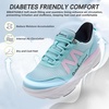 image:imageWomens Orthopedic Diabetic Wide Walking Shoes Comfortable Arch Support Plantar Fasciitis Orthotic Slip OnOff Sport Running Sneakers Casual Flat Feet Swollen Athletic Shoes for Foot Heel and PainK3mint
