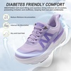image:imageWomens Orthopedic Diabetic Wide Walking Shoes Comfortable Arch Support Plantar Fasciitis Orthotic Slip OnOff Sport Running Sneakers Casual Flat Feet Swollen Athletic Shoes for Foot Heel and PainK2purple