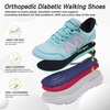 image:imageWomens Orthopedic Diabetic Wide Walking Shoes Comfortable Arch Support Plantar Fasciitis Orthotic Slip OnOff Sport Running Sneakers Casual Flat Feet Swollen Athletic Shoes for Foot Heel and PainK3mint
