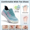 image:imageWomens Orthopedic Diabetic Wide Walking Shoes Comfortable Arch Support Plantar Fasciitis Orthotic Slip OnOff Sport Running Sneakers Casual Flat Feet Swollen Athletic Shoes for Foot Heel and PainK3mint
