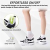 image:imageWomens Orthopedic Diabetic Wide Walking Shoes Comfortable Arch Support Plantar Fasciitis Orthotic Slip OnOff Sport Running Sneakers Casual Flat Feet Swollen Athletic Shoes for Foot Heel and PainK1black White