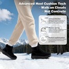 image:imageWomens Orthopedic Diabetic Wide Winter Ankle Boots Comfortable Arch Support Plantar Fasciitis Warm Mid Snow Boots Orthotic Casual Leather Dress Oxofrds Walking Shoes for Foot and Heel PainK1black