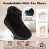 image:imageWomens Orthopedic Diabetic Wide Winter Ankle Boots Comfortable Arch Support Plantar Fasciitis Warm Mid Snow Boots Orthotic Casual Leather Dress Oxofrds Walking Shoes for Foot and Heel PainK1black