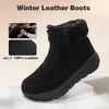 image:imageWomens Orthopedic Diabetic Wide Winter Ankle Boots Comfortable Arch Support Plantar Fasciitis Warm Mid Snow Boots Orthotic Casual Leather Dress Oxofrds Walking Shoes for Foot and Heel PainK1black