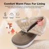 image:imageWomens Orthopedic Diabetic Wide Winter Ankle Boots Comfortable Arch Support Plantar Fasciitis Warm Mid Snow Boots Orthotic Casual Leather Dress Oxofrds Walking Shoes for Foot and Heel PainK2khaki