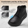 image:imageWomens Orthopedic Diabetic Winter Ankle Boots Wide Toe Box Comfortable Arch Support Plantar Fasciitis Leather Oxford Mid Boots Orthotic Casual Warm Standing Walking Shoes for Foot and Heel PainK1black