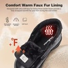 image:imageWomens Orthopedic Diabetic Winter Ankle Boots Wide Toe Box Comfortable Arch Support Plantar Fasciitis Leather Oxford Mid Boots Orthotic Casual Warm Standing Walking Shoes for Foot and Heel PainK1black