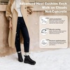 image:imageWomens Orthopedic Diabetic Winter Boots Wide Toe Box Comfortable Arch Support Plantar Fasciitis Dress Leather Oxfords Walking Shoes Casual Warm Snow Mid Ankle Boots for Neuropathy and Foot PainK1black