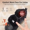 image:imageWomens Orthopedic Diabetic Winter Boots Wide Toe Box Comfortable Arch Support Plantar Fasciitis Dress Leather Oxfords Walking Shoes Casual Warm Snow Mid Ankle Boots for Neuropathy and Foot PainK1black
