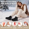 image:imageWomens Orthopedic Diabetic Winter Boots Wide Toe Box Comfortable Arch Support Plantar Fasciitis Dress Leather Oxfords Walking Shoes Casual Warm Snow Mid Ankle Boots for Neuropathy and Foot PainK1black