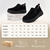 image:imageWomens Orthopedic Diabetic Winter Slippers Comfortable Wide Toe Box Arch Support Plantar Fasciitis House Slip On Loafers Casual Warm Orthotic Flat Feet Walking Shoes for Foot and Heel Pain ReliefK1black