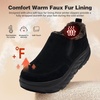 image:imageWomens Orthopedic Diabetic Winter Slippers Comfortable Wide Toe Box Arch Support Plantar Fasciitis House Slip On Loafers Casual Warm Orthotic Flat Feet Walking Shoes for Foot and Heel Pain ReliefK1black