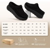 image:imageWomens Orthopedic Diabetic Winter Slippers Comfortable Wide Toe Box Plantar Fasciitis Arch Support Slip On Loafers Casual Flat Feet Winter Warm House Walking Shoes for Foot and Heel Pain ReliefK1black