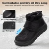image:imageWomens Orthopedic Leather Winter Ankle Boots Comfortable Wide Tox Box Warm Diabetic Arch Support Plantar Fasciitis Dress Oxfords Orthotic Casual Hook and Loop Walking Shoes for Foot and Heel PainK1black