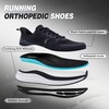 image:imageWomens Orthopedic Road Running Shoes Comfortable Arch Support Plantar Fasciitis Flat Feet Orthotic Sports Sneakers Casual Cushion Tennis Walking Shoes for Foot and Heel Pain ReliefW2black