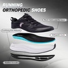 image:imageWomens Orthopedic Road Running Shoes Comfortable Arch Support Plantar Fasciitis Orthotic Sports Sneakers Supportive Casual Outdoor Work Tennis Walking Shoes for Foot Heel and Pain ReliefW1black Pink