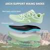 image:imageWomens Orthopedic Trail Running Shoes Comfortable Arch Support Plantar Fasciitis Orthotic Athletic Sneakers Casual Flat Feet Sports Workout Walking Hiking Shoes for Foot Heel and Pain ReliefW3light Green