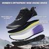 image:imageWomens Orthopedic Wide Plantar Fasciitis Shoes Comfortable Arch Support Diabetic Orthotic Flat Feet Trail Running Athletic Hiking Sneakers Casual Sports Trekking Walking Shoes for Foot Heel PainK1black1