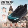 image:imageWomens Orthopedic Wide Plantar Fasciitis Shoes Comfortable Arch Support Diabetic Orthotic Flat Feet Trail Running Athletic Hiking Sneakers Casual Sports Trekking Walking Shoes for Foot Heel PainK1black