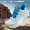 image:imageWomens Orthopedic Wide Plantar Fasciitis Shoes Comfortable Arch Support Diabetic Orthotic Flat Feet Trail Running Athletic Hiking Sneakers Casual Sports Trekking Walking Shoes for Foot Heel PainK2light Blue