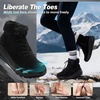 image:imageWomens Orthopedic Wide Snow Boots Comfortable Winter Plantar Fasciitis Arch Support Diabetic Walking Shoes Orthotic Leather Casual Trekking Warm Insulated Mid Ankle Boots for Foot Heel Pain ReliefK1black