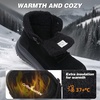 image:imageWomens Orthopedic Wide Snow Boots Comfortable Winter Plantar Fasciitis Arch Support Diabetic Walking Shoes Orthotic Leather Casual Trekking Warm Insulated Mid Ankle Boots for Foot Heel Pain ReliefK1black