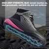 image:imageWomens Orthopedic Wide Waterproof Hiking Boots Comfortable Plantar Fasciitis Diabetic Walking Running Trekking Shoes Orthotic Non Slip Flat Feet Trail Mid Ankle Support Boots for Foot Pain ReliefK1black Rose Red