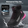 image:imageWomens Orthopedic Winter Snow Boots Wide Comfortable Diabetic Plantar Fasciitis Arch Support Waterproof Insulated Mid Hiking Boots Casual Orthotic Warm Leather Walking Shoes for Feet Heel and PainK1black