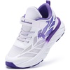 image:imageKids Orthopedic Tennis Shoes for Boys and Girls Comfortable Casual Plantar Fasciitis Arch Support Athletic Running Sneakers Orthotic Breathable School Sports Walking Shoes for Foot and Pain ReliefW5purple White
