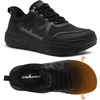 image:imageOrthoComfoot Mens Orthopedic Diabetic Wide Toe Box Walking Shoes Comfortable Arch Support Plantar Fasciitis Orthotics Heel Spur Shoes Casual Bunions Running Sneakers for Foot and Heel Pain ReliefK1black