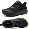 image:imageWomens Orthopedic Plantar Fasciitis Shoes Comfortable Wide Arch Support Diabetic Orthotic Flat Feet Trail Running Athletic Hiking Sneakers Casual Sports Trekking Walking Shoes for Foot Heel PainK1black