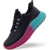 image:imageWomens Orthopedic Road Running Shoes Comfortable Arch Support Plantar Fasciitis Flat Feet Orthotic Athletic Fashion Sneakers Casual Trekking Sport Walking Shoes for Foot Heel and Pain ReliefW1black