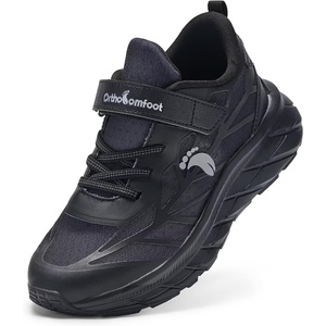 image:imageKids Orthopedic Tennis Shoes for Boys and Girls Comfortable Casual Plantar Fasciitis Arch Support Athletic Running Sneakers Orthotic Breathable School Sports Walking Shoes for Foot and Pain ReliefW1black