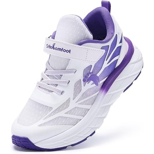 image:imageKids Orthopedic Tennis Shoes for Boys and Girls Comfortable Casual Plantar Fasciitis Arch Support Athletic Running Sneakers Orthotic Breathable School Sports Walking Shoes for Foot and Pain ReliefW5purple White