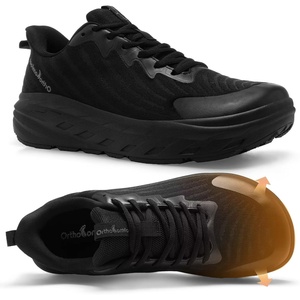 image:imageMens Orthopedic Diabetic Wide Toe Box Walking Shoes Comfortable Arch Support Plantar Fasciitis Orthotics Tennis Sneakers Casual Breathable Work Running Sport Shoes for Foot and Heel Pain ReliefK1black