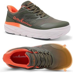 image:imageMens Orthopedic Diabetic Wide Walking Shoes Comfortable Arch Support Plantar Fasciitis Sport Fashion Sneakers Casual Wide Toe Box Work Tennis Outdoor Walking Shoes for Swollen Feet Heel PainK2green