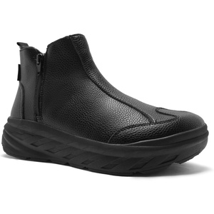 image:imageMens Orthopedic Diabetic Winter Boots Wide Toe Box Comfortable Arch Support Plantar Fasciitis Leather Dress Oxfords Shoes Casual Warm Walking Snow Ankle Mid Boots for Foot and Heel Pain ReliefK1black