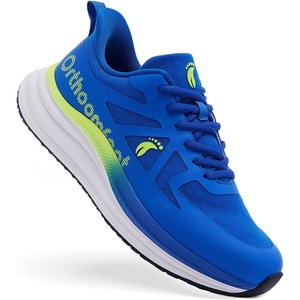 image:imageMens Orthopedic Road Running Shoes Comfortable Arch Supports Plantar Fasciitis Orthotic Fashion Sneakers Casual Flat Feet Athletic Tennis Work Walking Shoes for Foot Heel and Pain ReliefW2blue1
