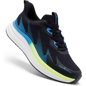 image:imageMens Orthopedic Road Running Shoes Comfortable Arch Supports Plantar Fasciitis Orthotic Sports Fashion Sneakers Casual Outdoor Hiking Tennis Athletic Walking Shoes for Foot Heel and Pain ReliefW1black