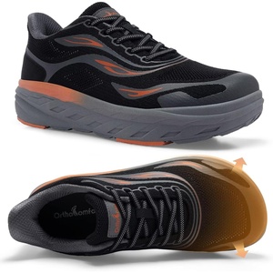 image:imageOrthoComfoot Mens Orthopedic Diabetic Wide Walking Shoes Comfortable Arch Support Plantar Fasciitis Sport Shoes Casual Hammer Toes Running Tennis Fashion Sneakers for Foot and Heel Pain ReliefK1black