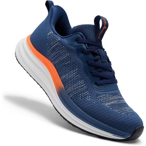image:imageOrthoComfoot Mens Orthopedic Road Running Shoes Comfortable Casual Arch Supports Plantar Fasciitis Orthotic Athletic Sneakers Casual Sports Tennis Work Walking Shoes for Foot Heel and Pain ReliefW2blue