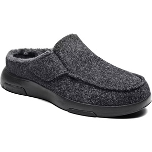 image:imageOrthoComfoot Mens Orthopedic Slippers Shoes with Arch Support Plantar Fasciitis House Slip On Loafers Comfortable Moccasin Mule Clogs for Indoor OutdoorBlack