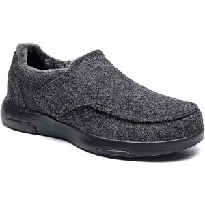 image:imageOrthoComfoot Mens Orthopedic Slippers Shoes with Arch Support Plantar Fasciitis House Slip On Loafers Comfortable Moccasin Mule Clogs for Indoor OutdoorW1black