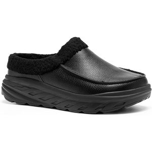 image:imageOrthoComfoot Mens Orthopedic Wide Winter Slippers for Diabetic Comfortable Arch Support Leather Dress Shoes for Plantar Fasciitis Casual Warm Orthotic Walking Shoes for Foot and Heel PainK1black