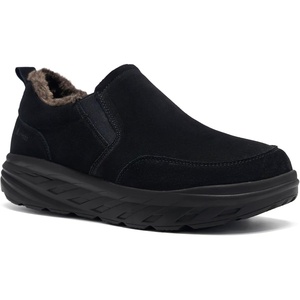 image:imageOrthoComfoot Mens Orthopedic Wide Winter Slippers with Arch Support Comfortable Diabetic Loafers for Plantar Fasciitis Casual Warm Orthotic Walking Shoes for Foot and HeelK1black