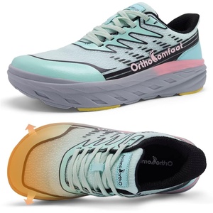 image:imageOrthoComfoot Womens Diabetic Wide Toe Box Sport Shoes Comfortable Arch Support Plantar Fasciitis Orthotic Running Sneakers Casual Work Tennis Outdoor Walking Shoes for Swollen Feet Heel PainK3mint