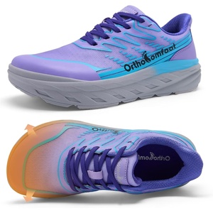image:imageOrthoComfoot Womens Diabetic Wide Toe Box Sport Shoes Comfortable Arch Support Plantar Fasciitis Orthotic Running Sneakers Casual Work Tennis Outdoor Walking Shoes for Swollen Feet Heel PainK2purple